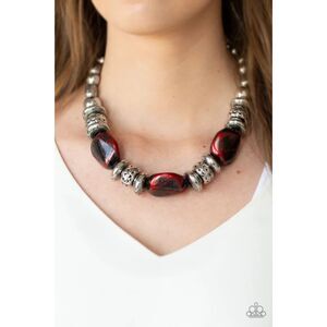 Colorfully Confident Red Necklace (442)